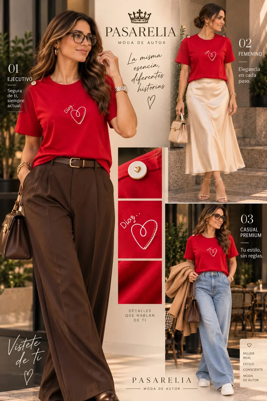 Camiseta roja Dios es amor — foto 3