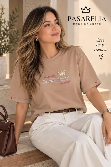 Camiseta arena crear y creer
