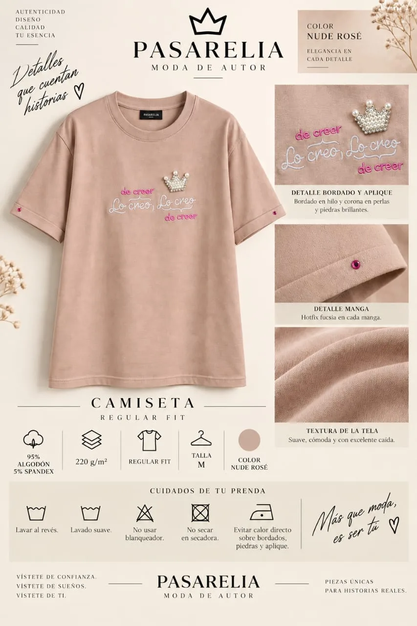 Camiseta arena crear y creer — foto 4