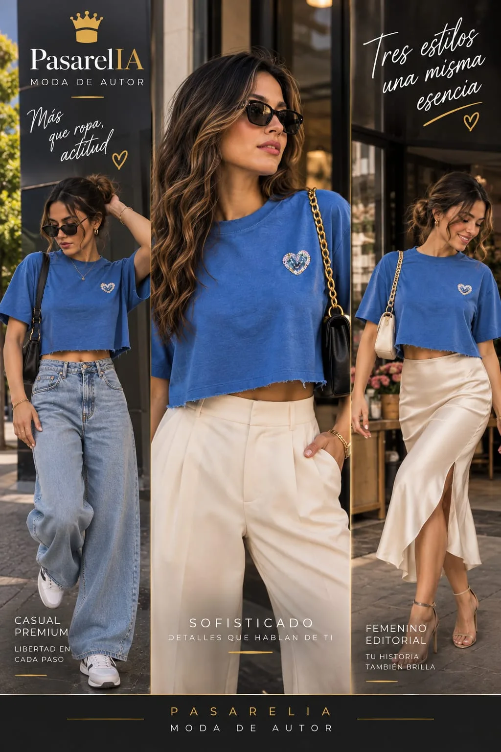 Camiseta Azul corta Royal heart — foto 2