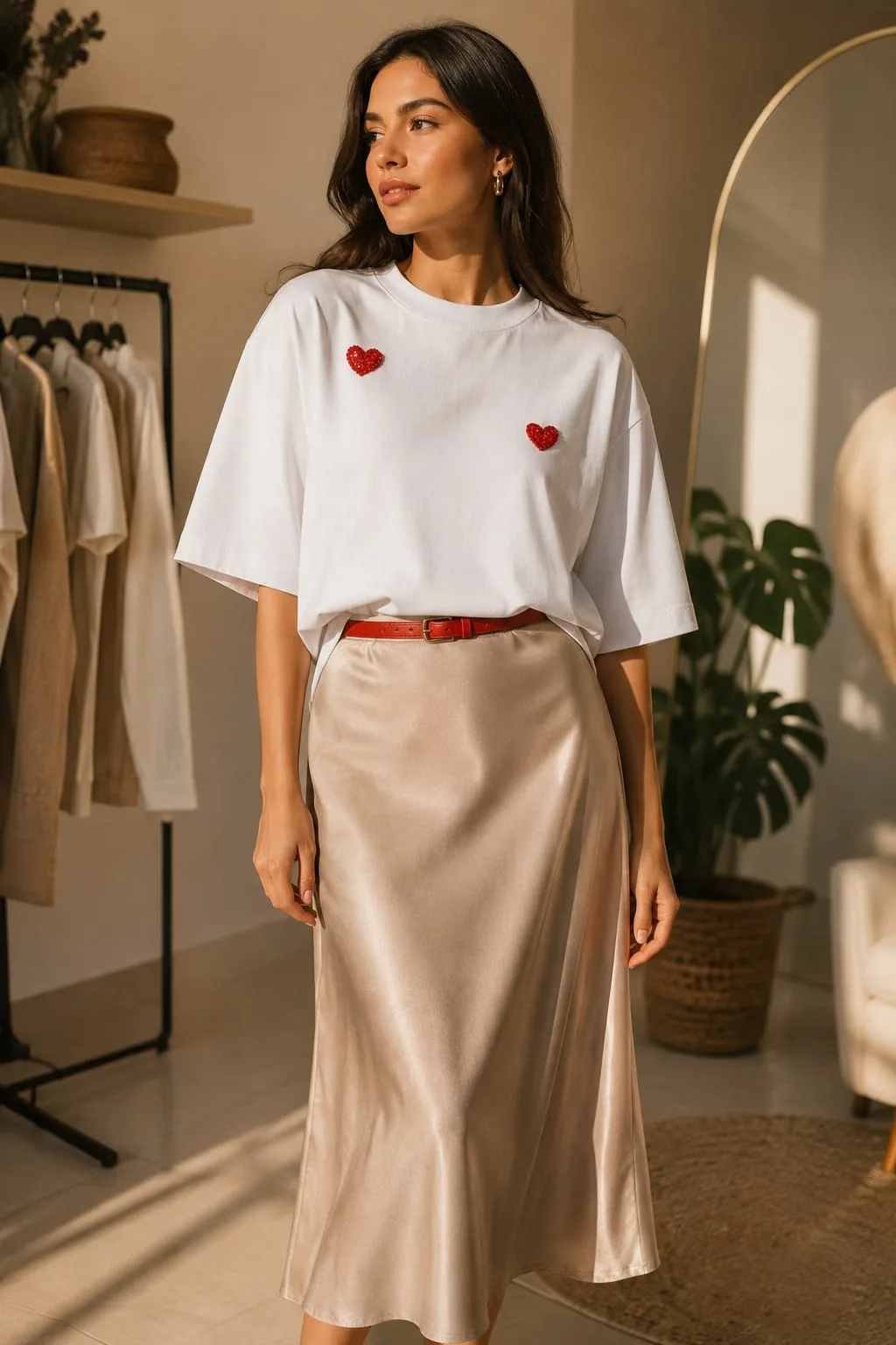 Camiseta blanca 2 corazones — foto 2