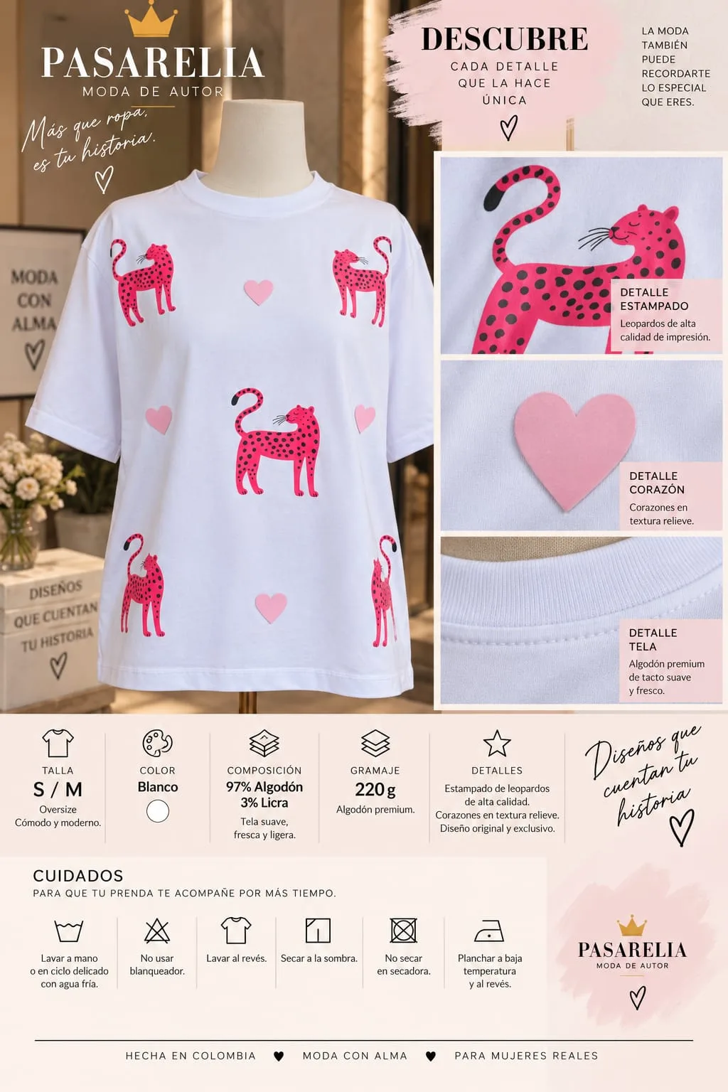 Camiseta blanca leopardo — foto 3