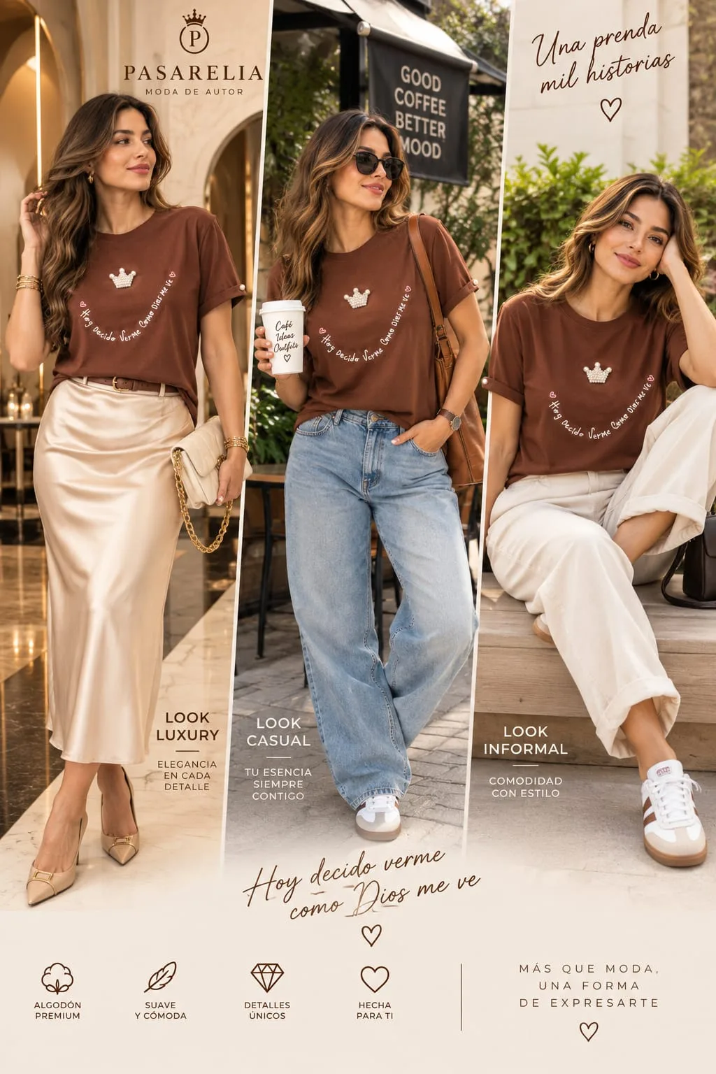 Camiseta café me veo como Dios me ve — foto 2