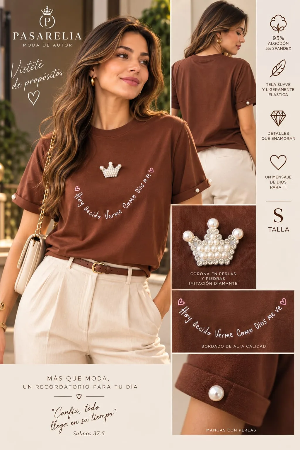 Camiseta café me veo como Dios me ve — foto 3