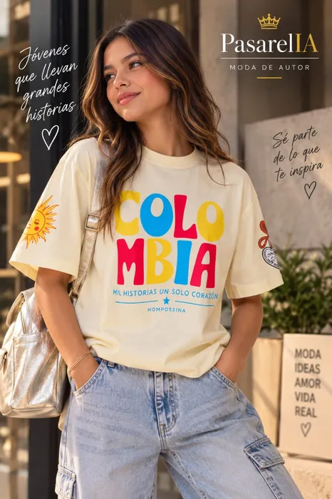 Camiseta Colombia vainilla