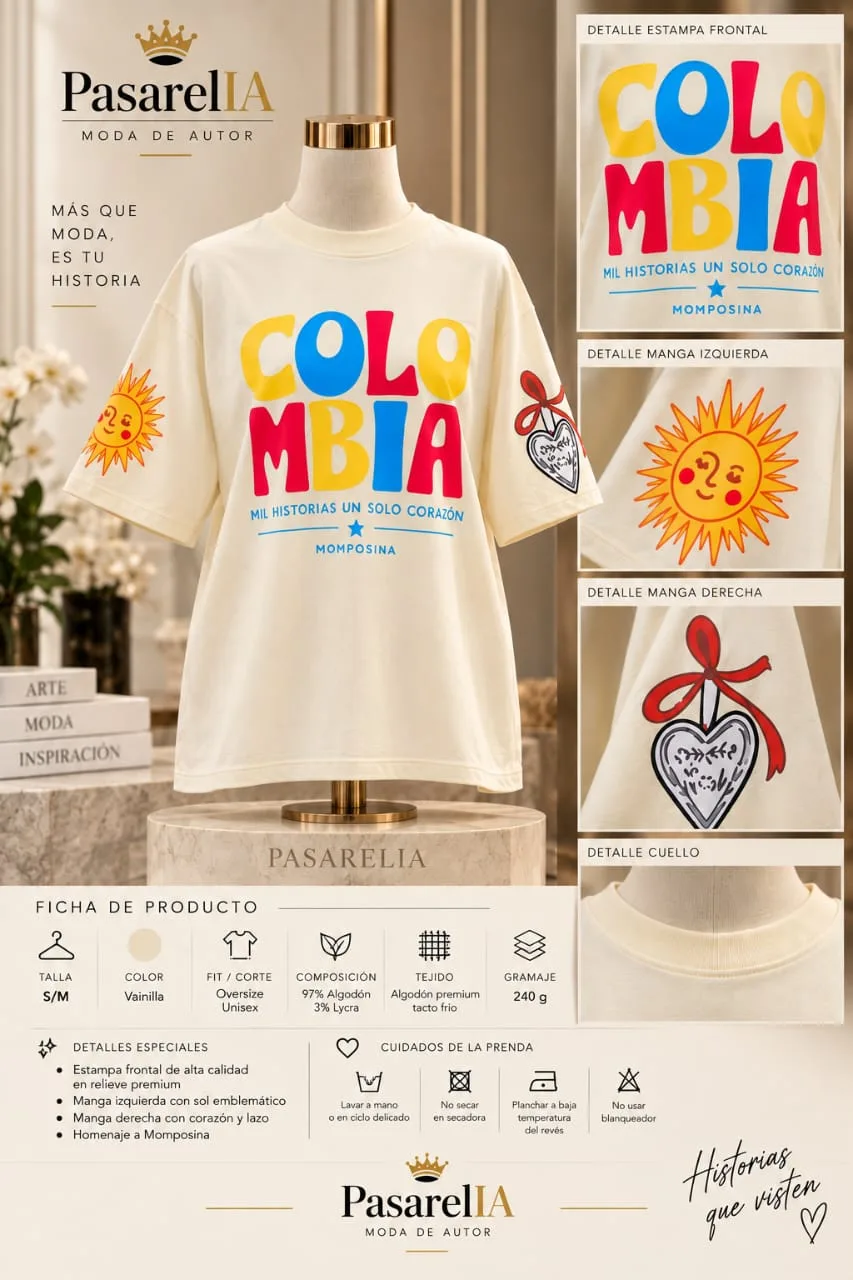 Camiseta Colombia vainilla — foto 5