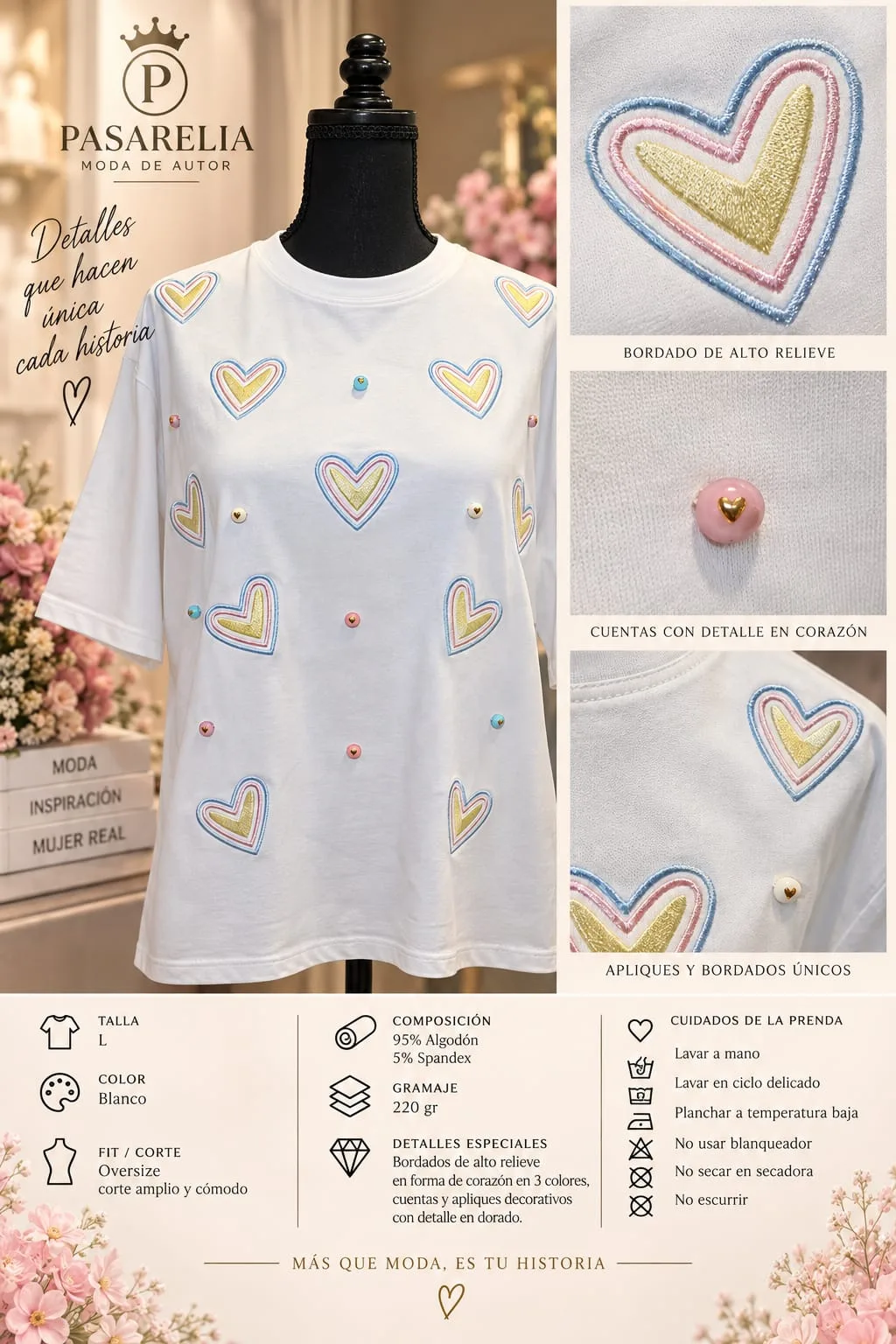 Camiseta corazones