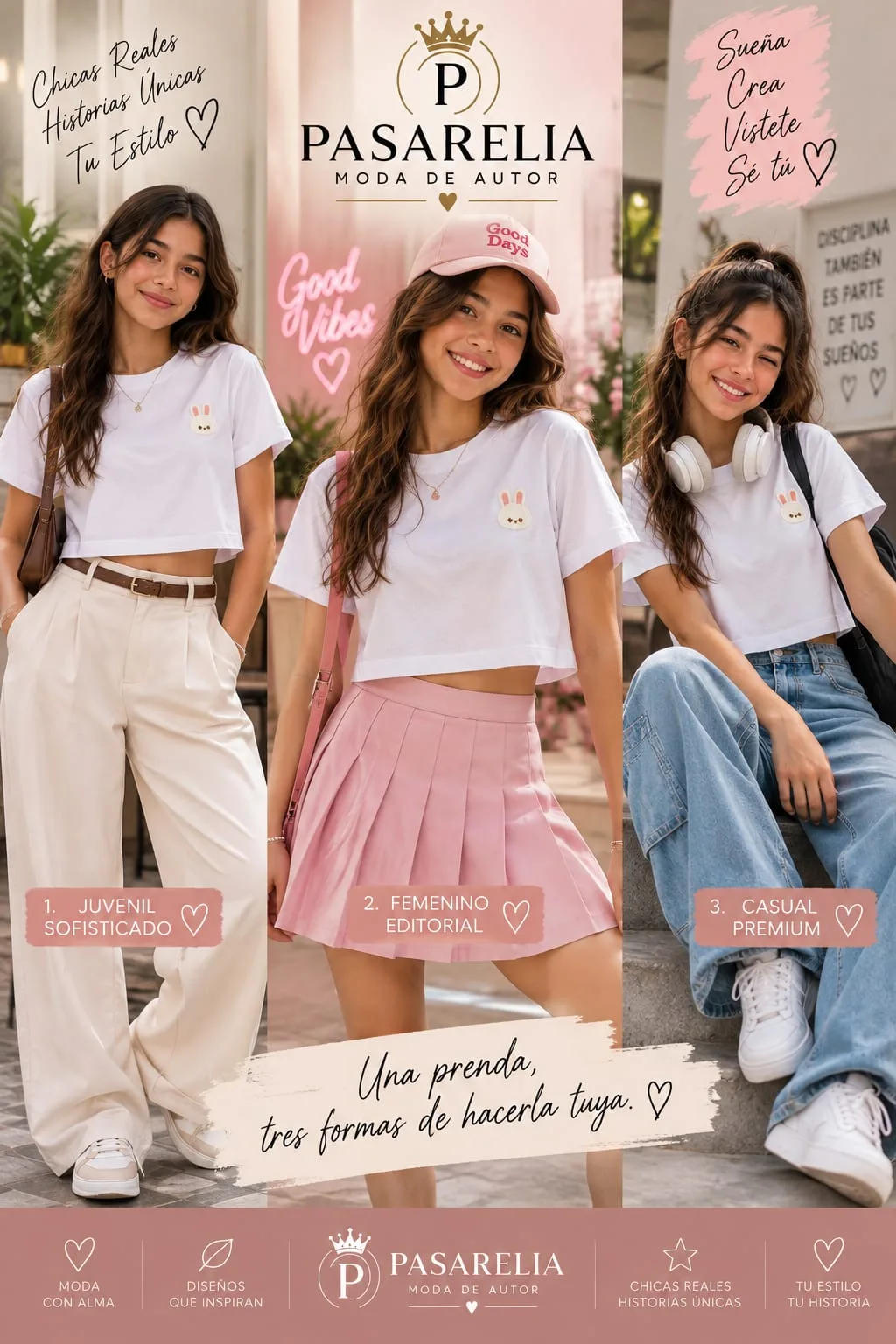 Camiseta Crop Top Ami, aplique little bonny — foto 2