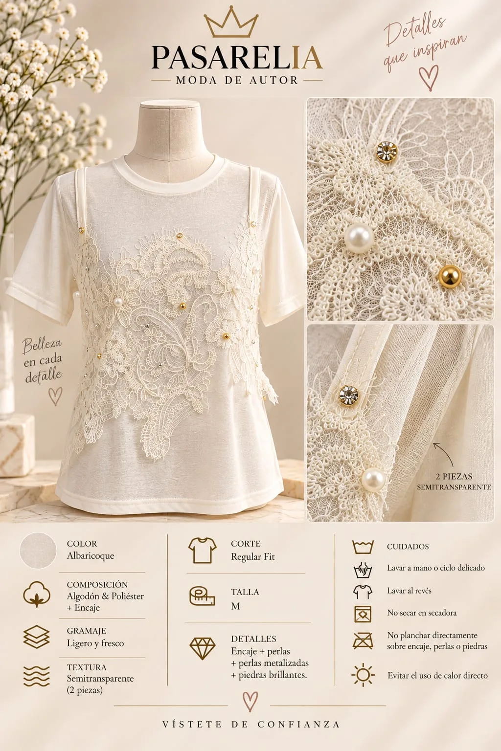 Camiseta encaje — foto 3