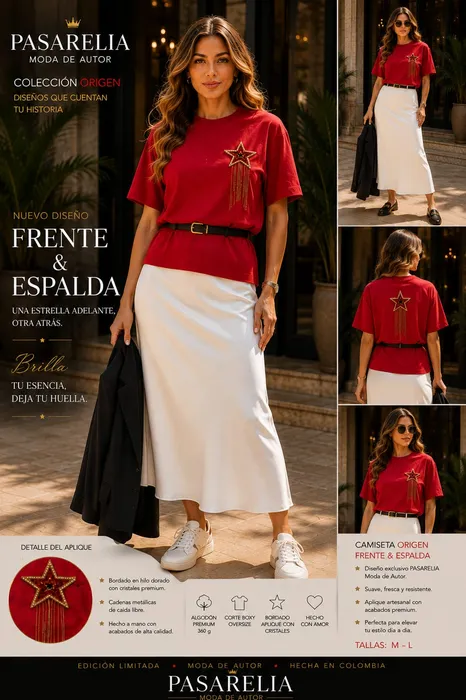 Camiseta estrella roja