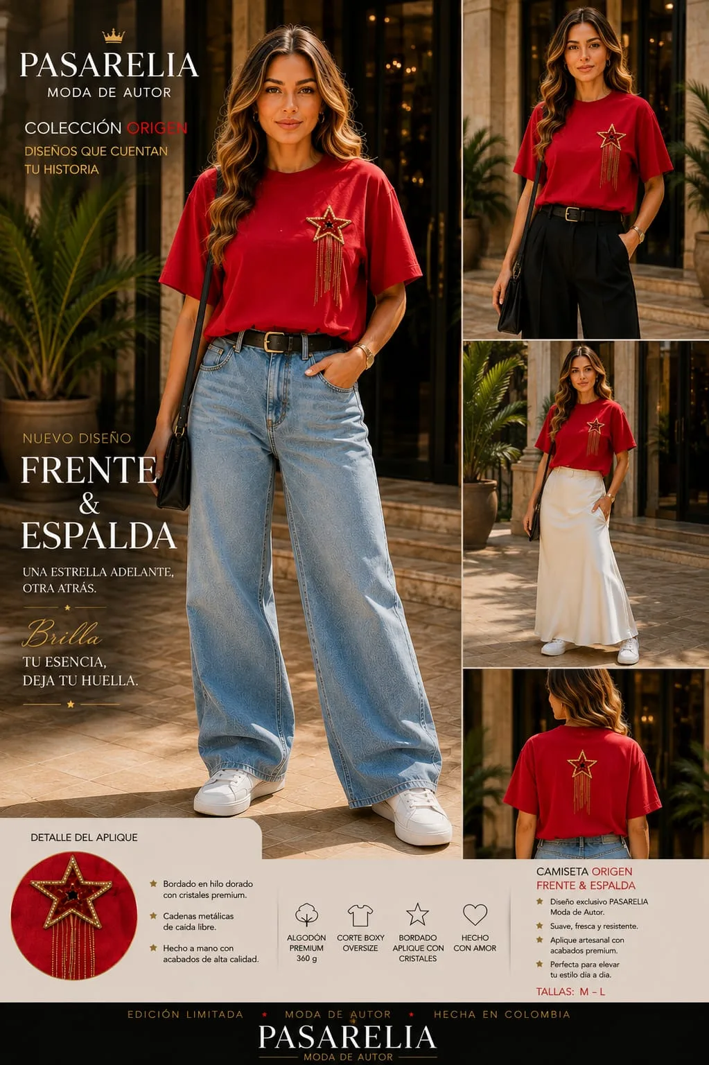 Camiseta estrella roja
