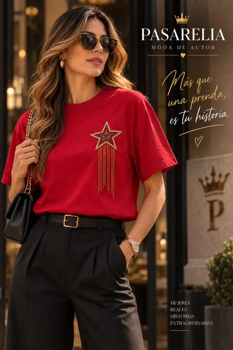 Camiseta estrella roja