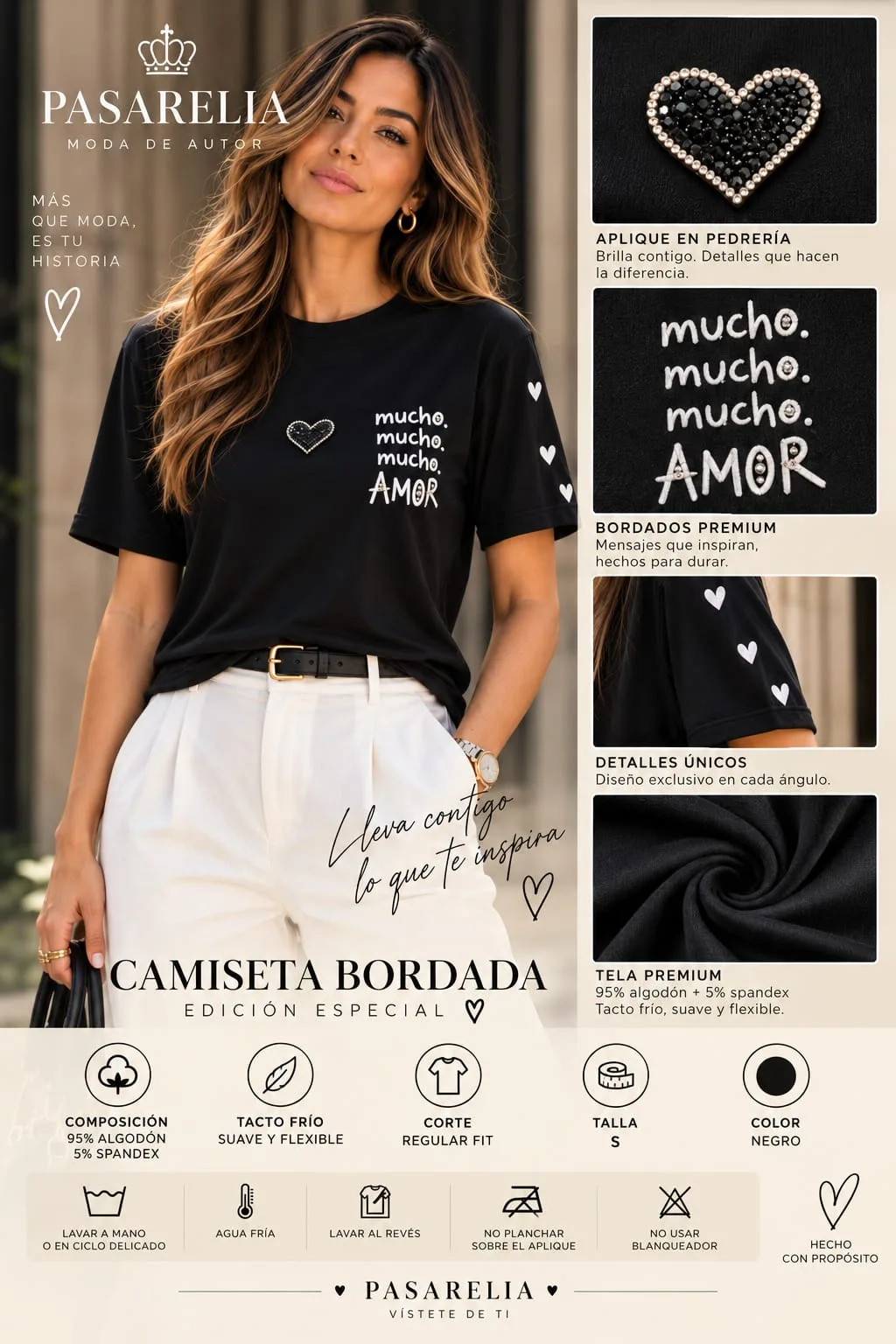 Camiseta mucho amor — foto 2