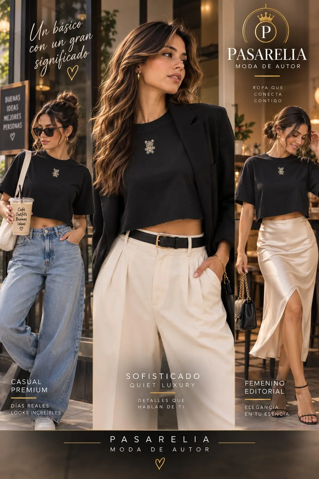 Camiseta Negra corta de oso — foto 2