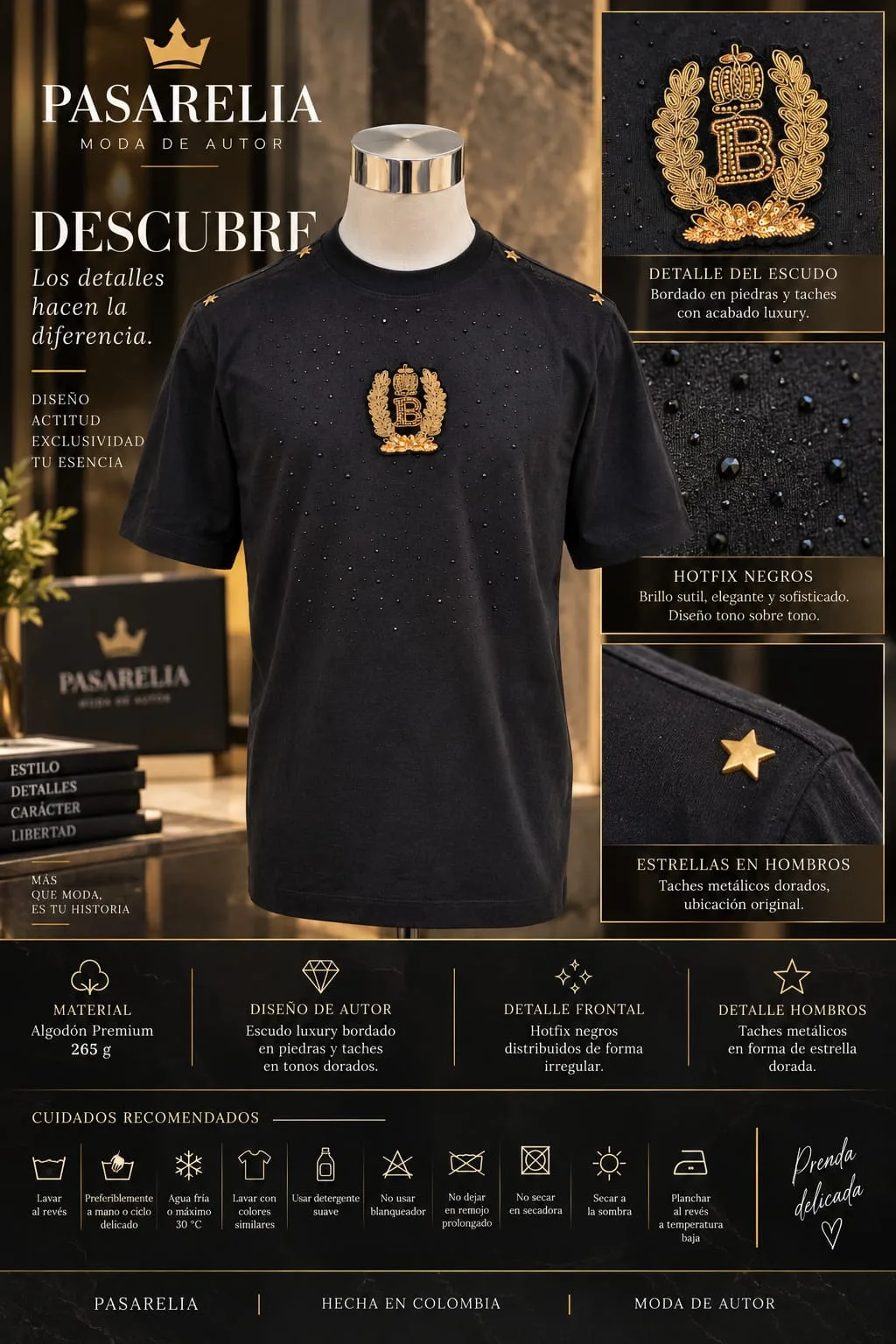 Camiseta Negra logo B — foto 5
