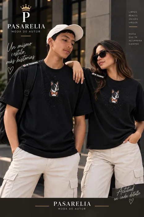 Camiseta Negra unisex en entrenamiento