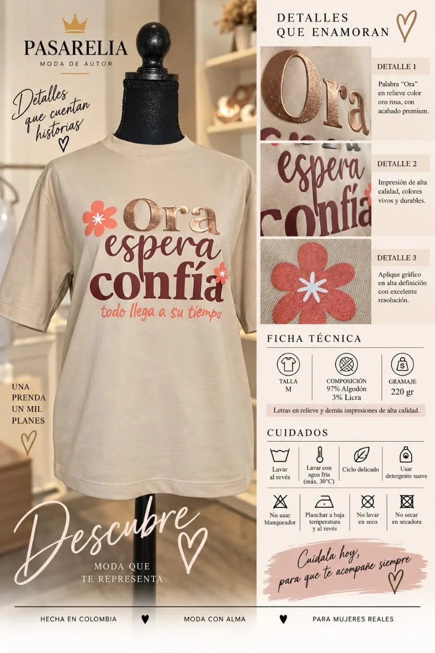 Camiseta ora espera y confía — foto 3