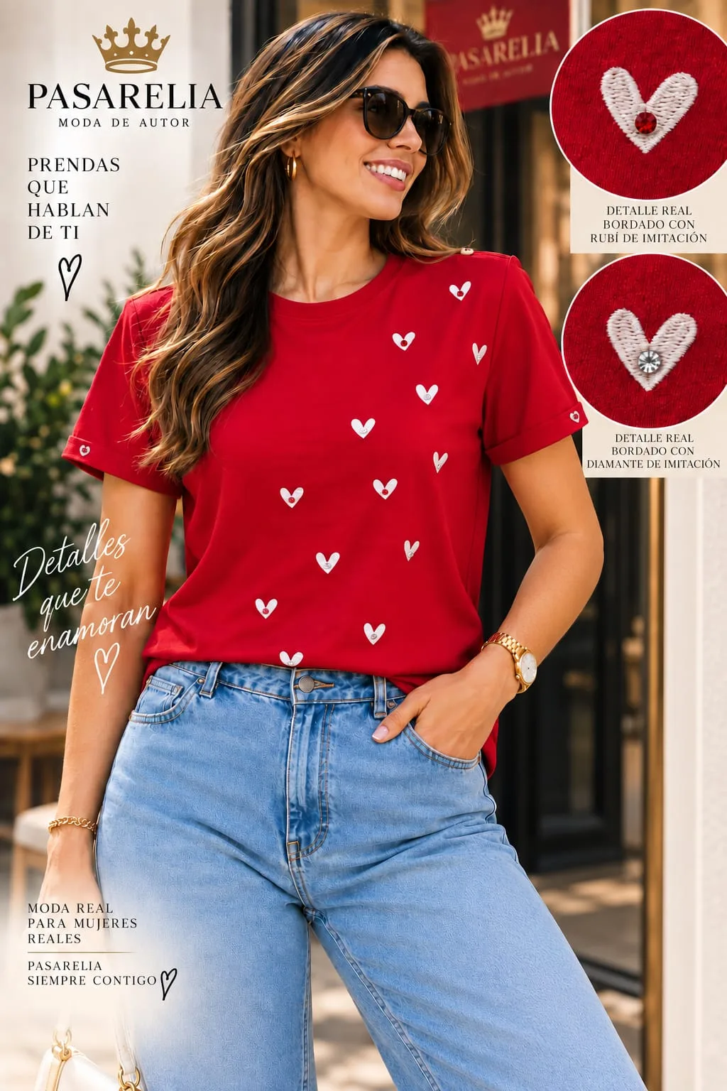 Camiseta rojo puro amor — foto 3