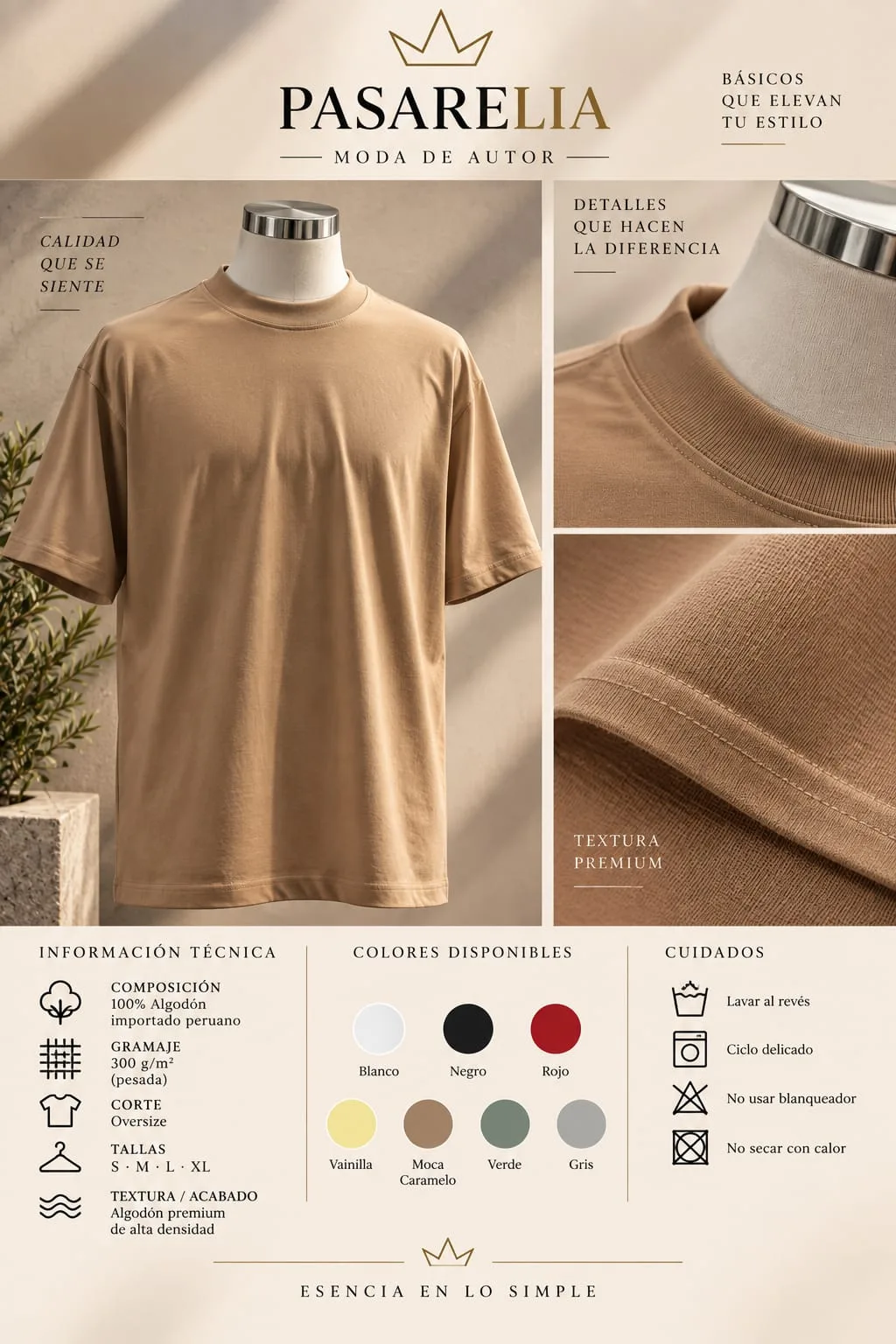 Camiseta unicolor hombre — foto 4