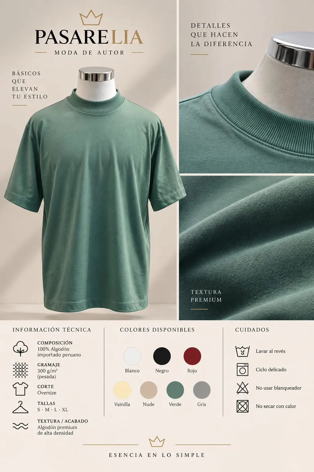 Camiseta unicolor hombre — foto 5