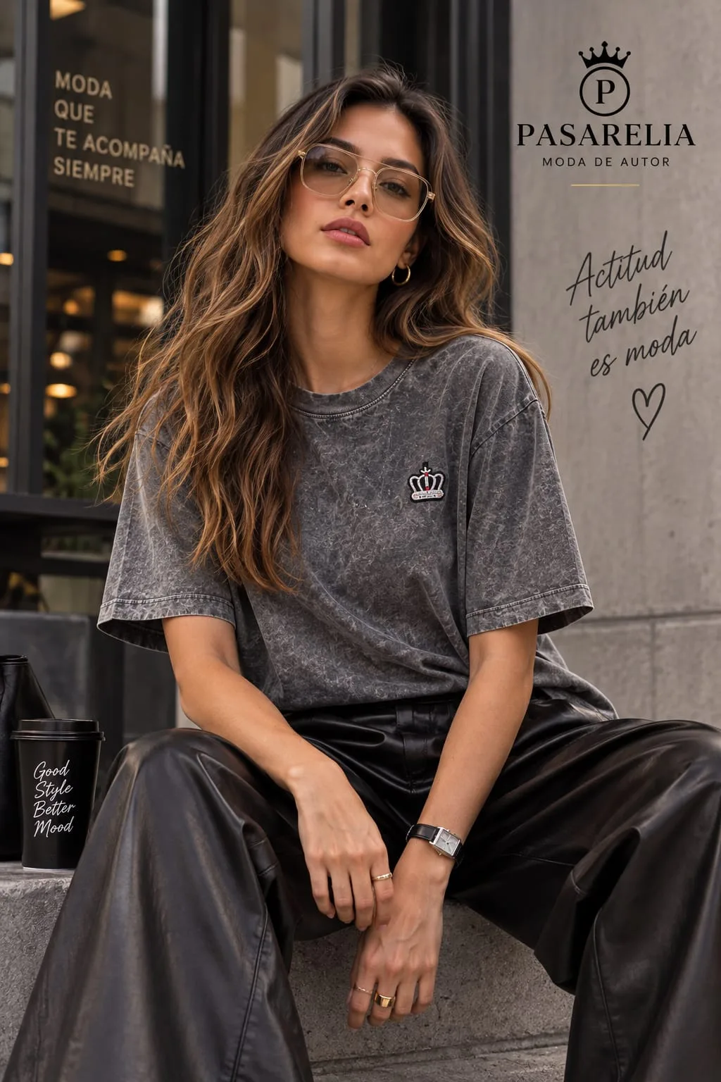 Acidwash unisex gris corona — foto 4