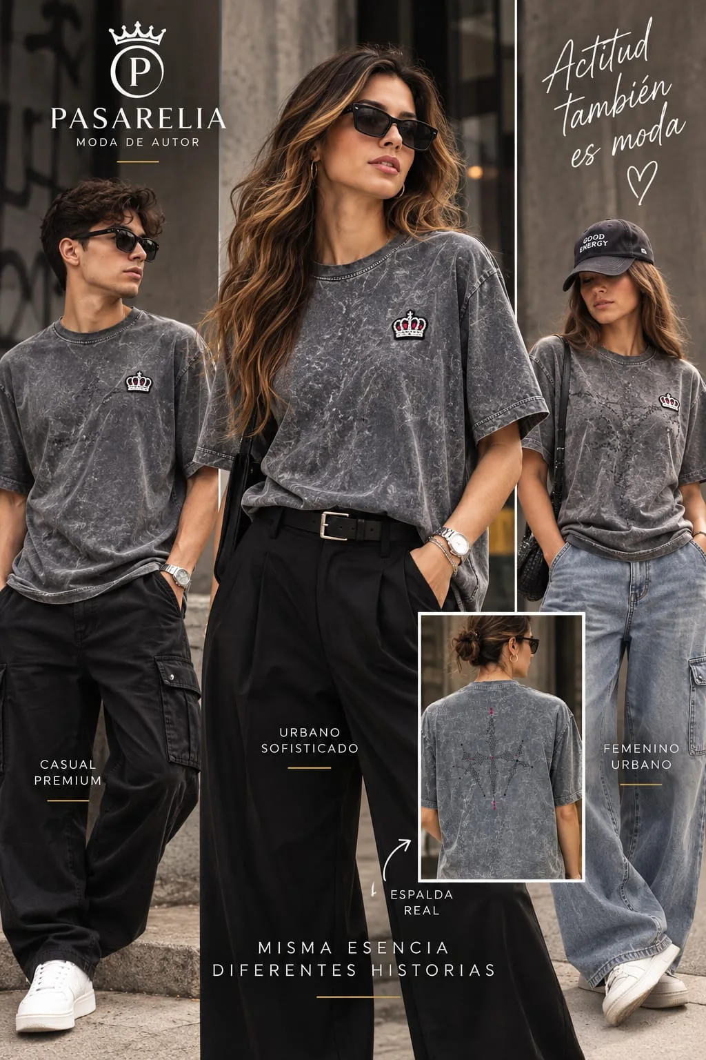 Acidwash unisex gris corona — foto 2