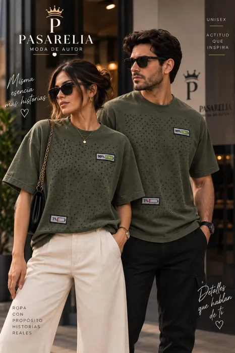 Camiseta Unisex verde militar