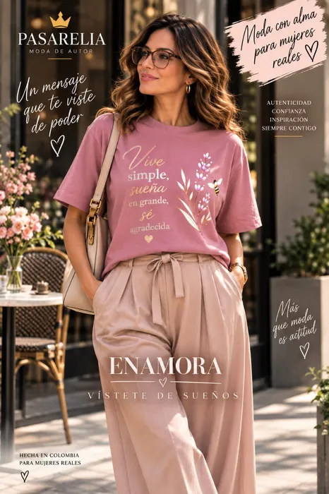 Camiseta vive simple