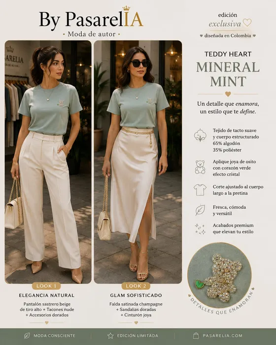 Camiseta Teddy mineral Mint