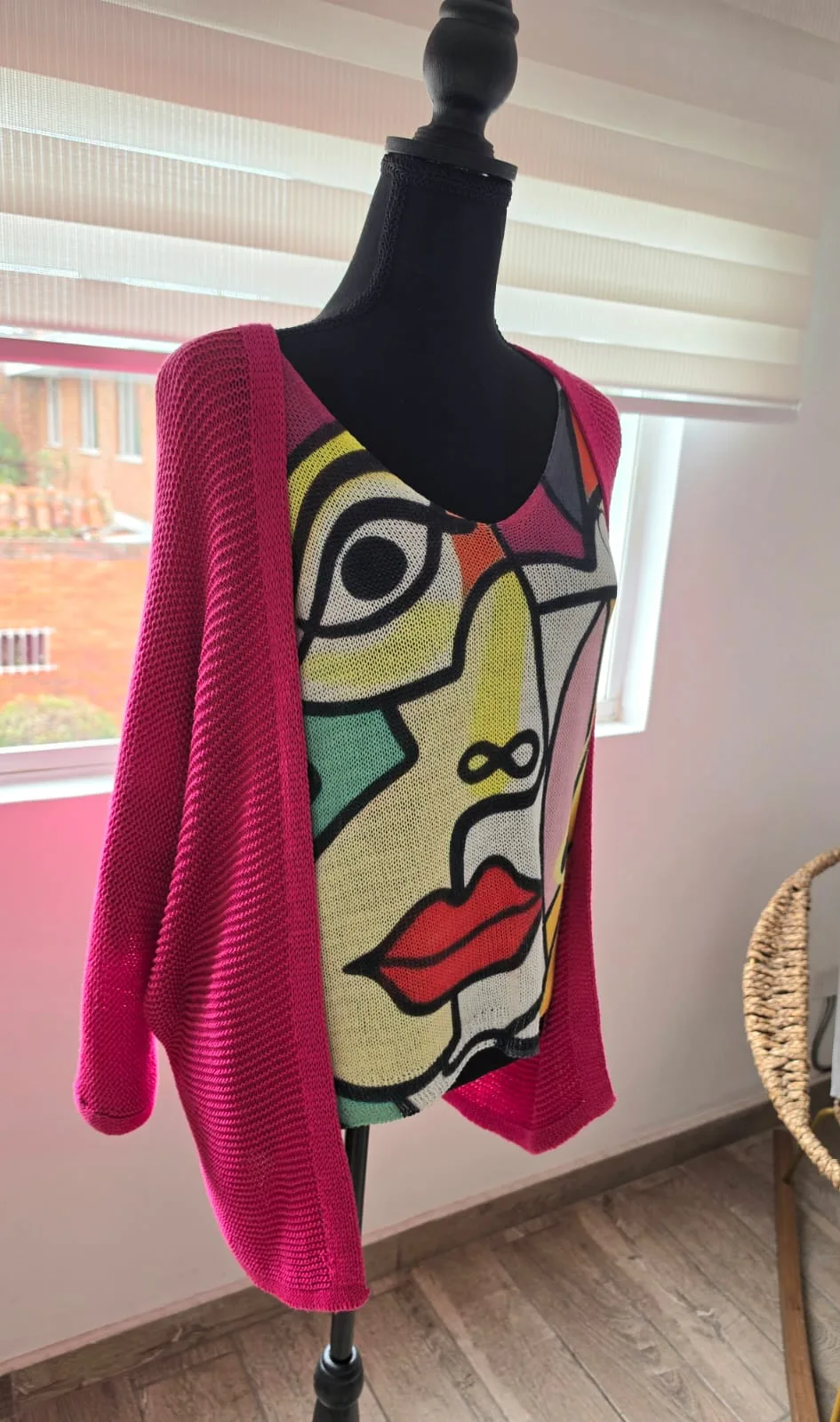 Jersey arte de punto con Cardigan de punto — foto 2