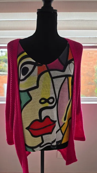 Jersey arte de punto con Cardigan de punto